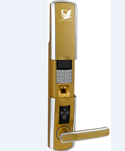 普泰升A6-218指纹锁 密码锁 香槟金